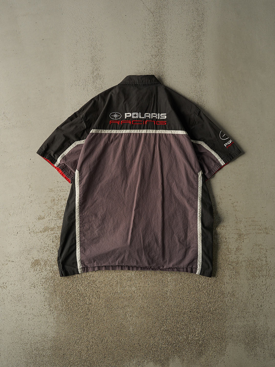 Vintage Y2K Black Polaris Racing Button Up Tee (XL/XXL)