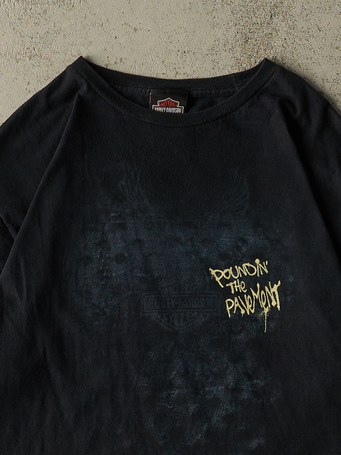 Vintage Y2K Black Harley Davidson Woodstock IL  Tee (L)