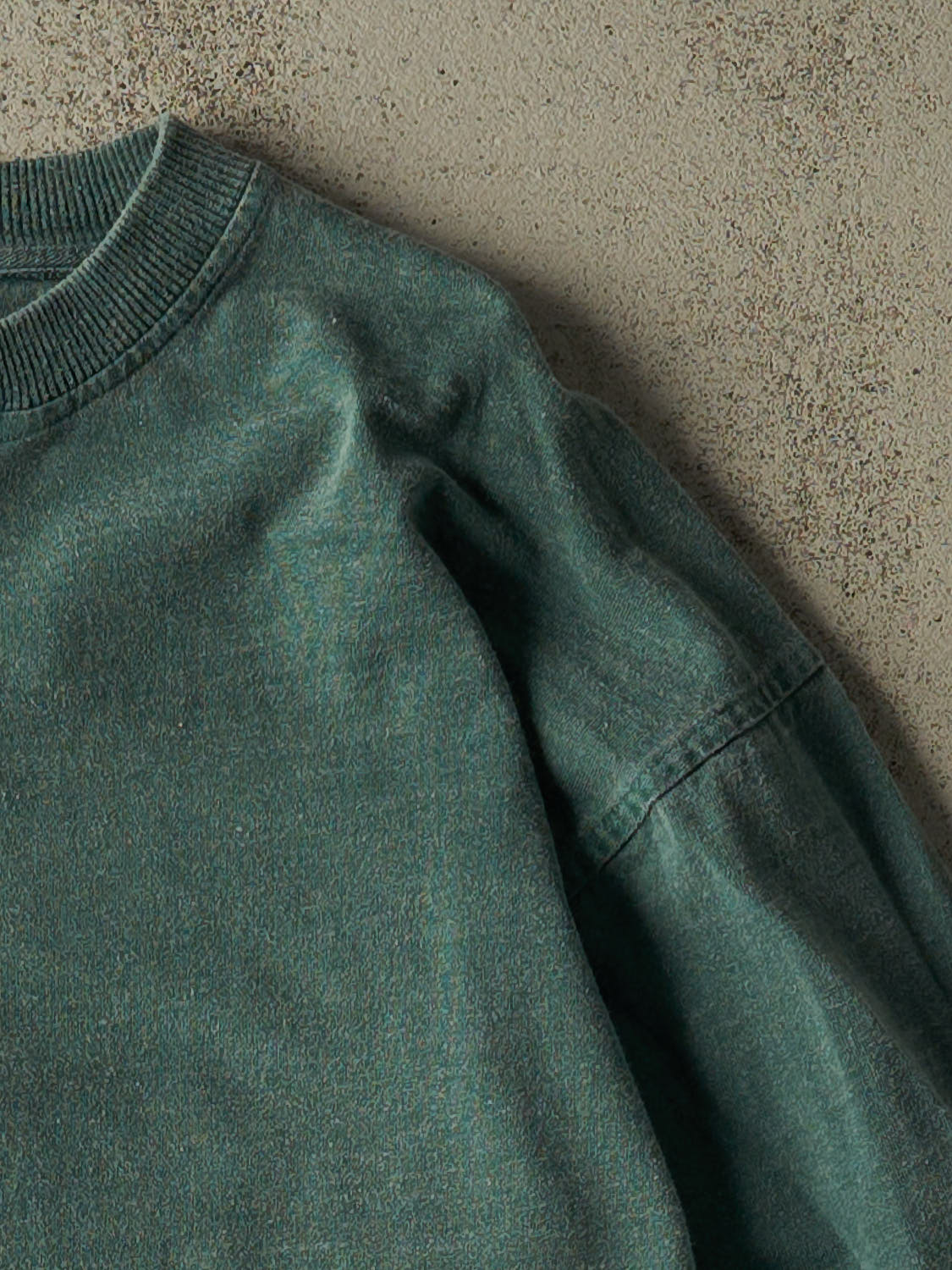 Vintage 90s Green Quarter Button  Long Sleeve (XL)