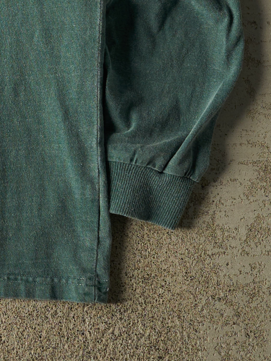 Vintage 90s Green Quarter Button  Long Sleeve (XL)