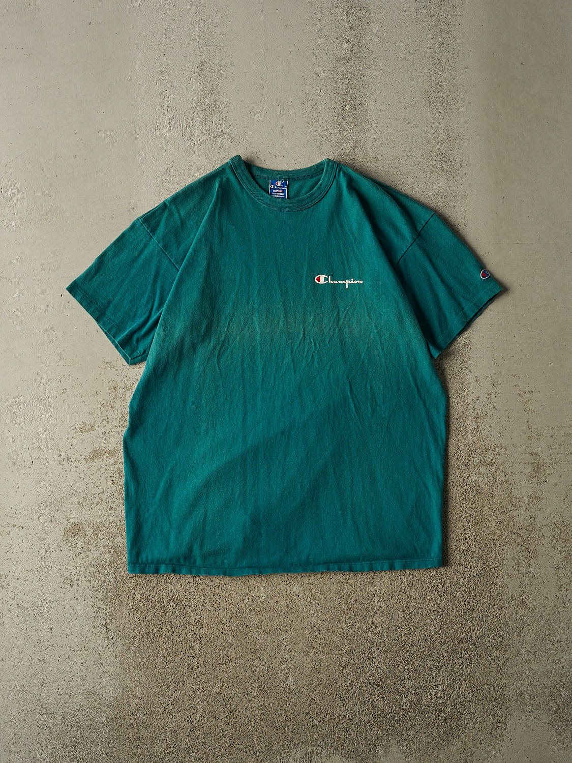 Vintage 90s Teal Champion Single Stitch Tee (XL)