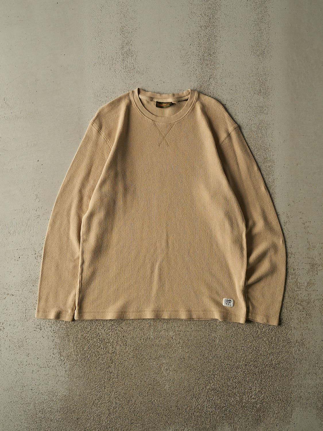 Vintage Y2K Beige Timberland Thermal  Long Sleeve (M/L)