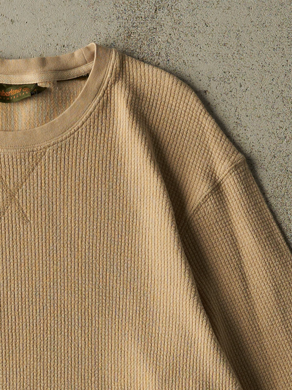 Vintage Y2K Beige Timberland Thermal  Long Sleeve (M/L)