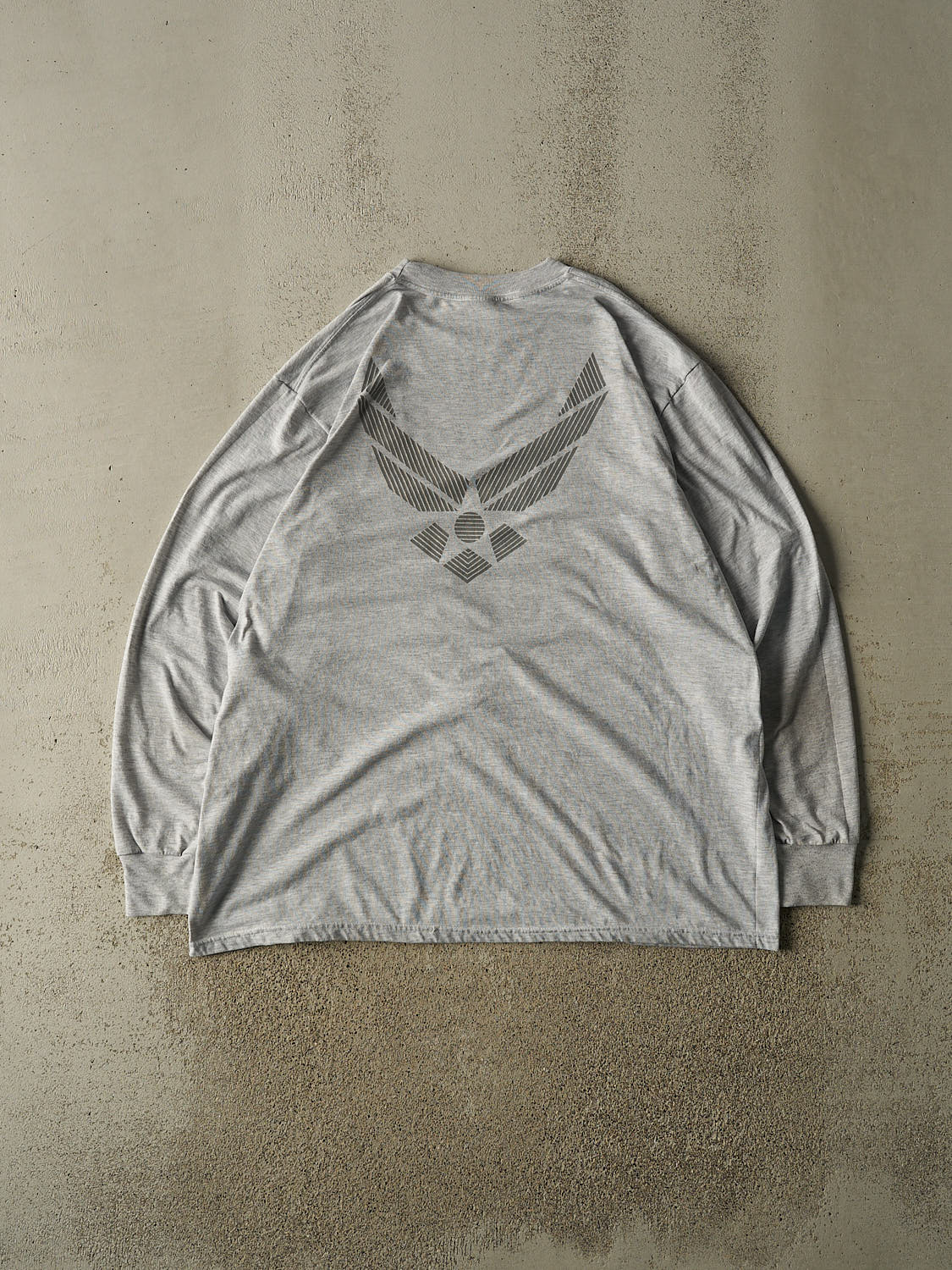 Vintage Y2K Heather Grey US Army 3M Reflective  Long Sleeve (XXL)