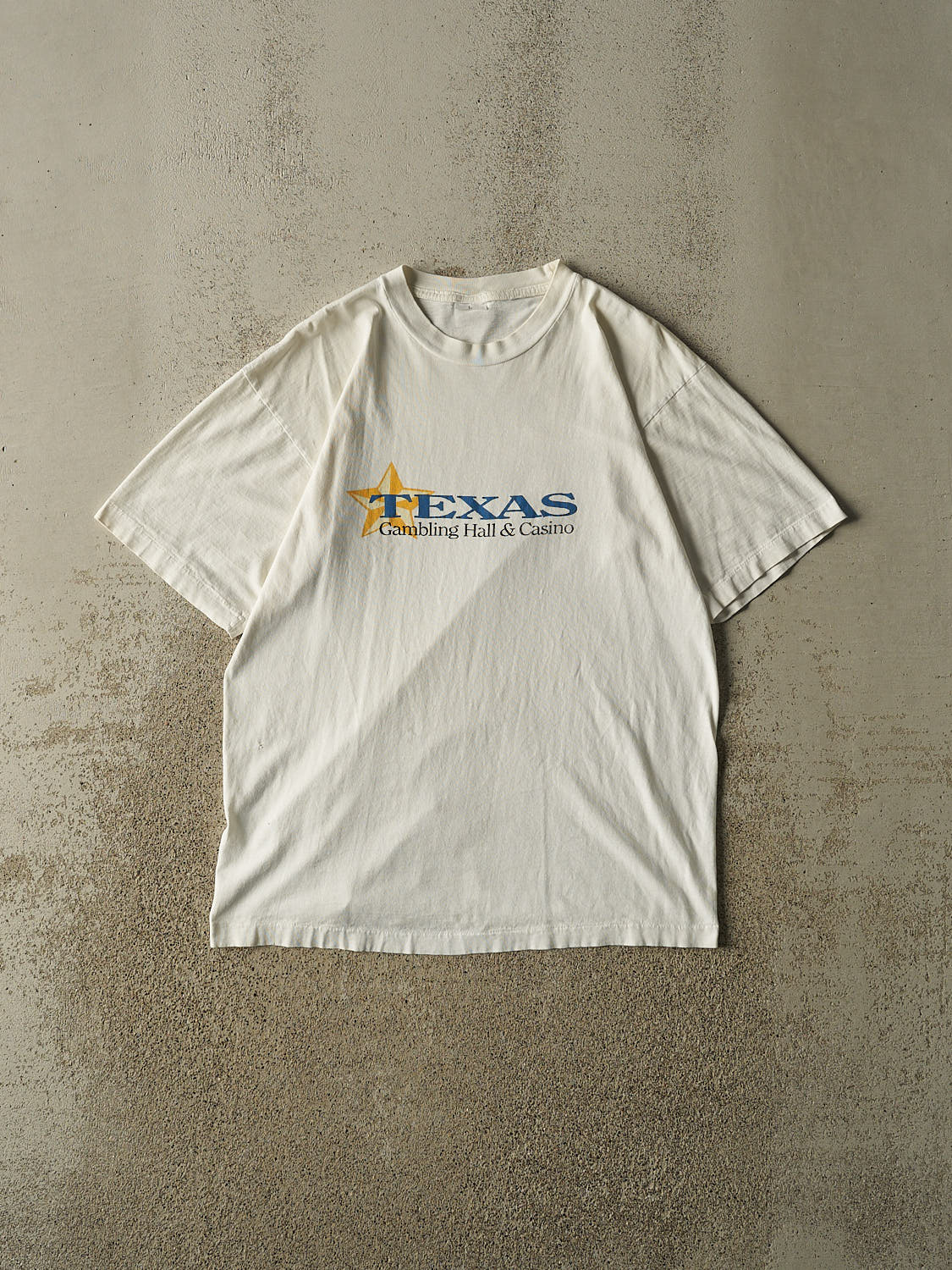 Vintage 90s White Texas Gambling Hall & Casino Single Stitch Tee (M/L)