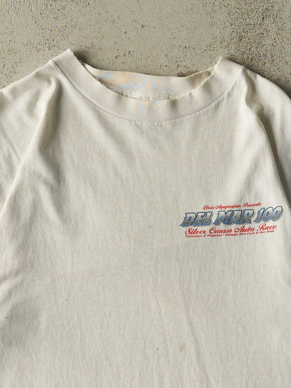 Vintage 96' White Delmar  Racing  Tee (L/XL)