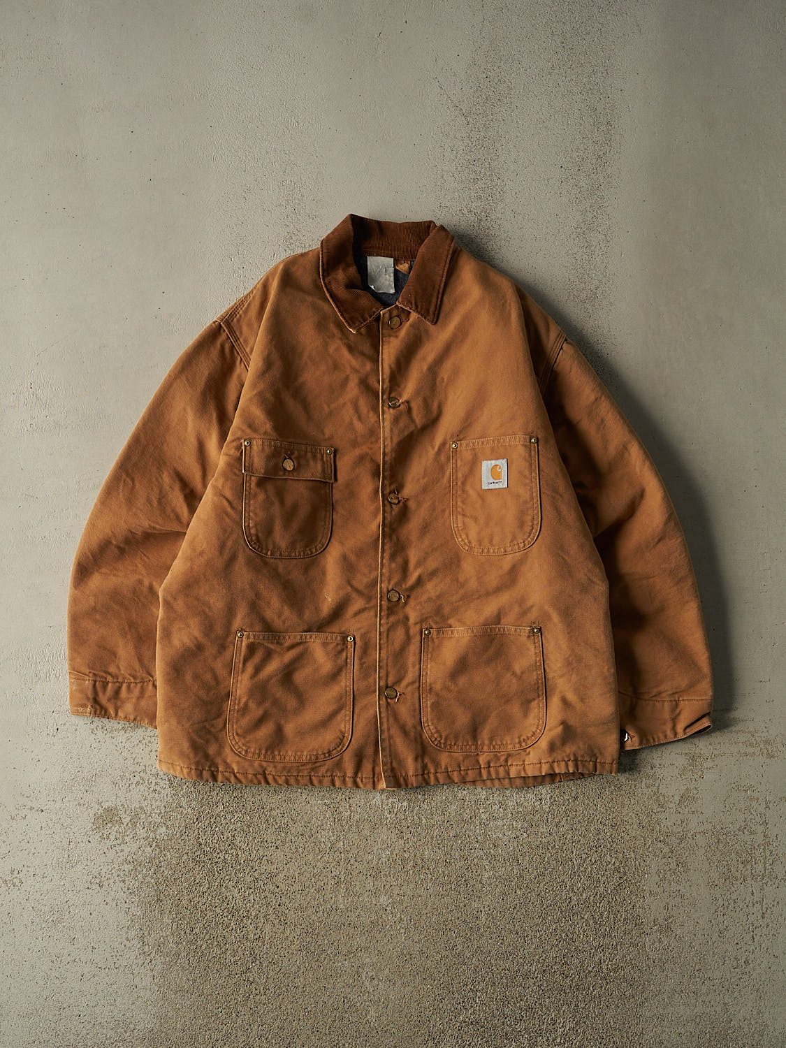 Vintage 90s Camel Carhartt Blanket Lined Chore Jacket (XL/XXL)