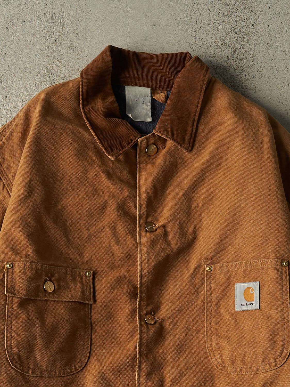 Vintage 90s Camel Carhartt Blanket Lined Chore Jacket (XL/XXL)