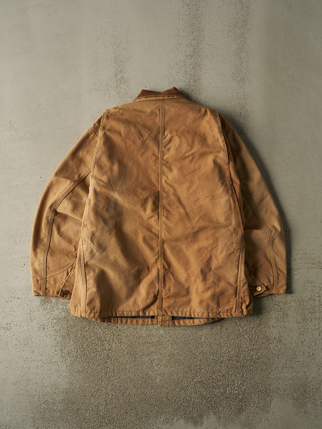 Vintage 90s Camel Carhartt Blanket Lined Chore Jacket (XL)