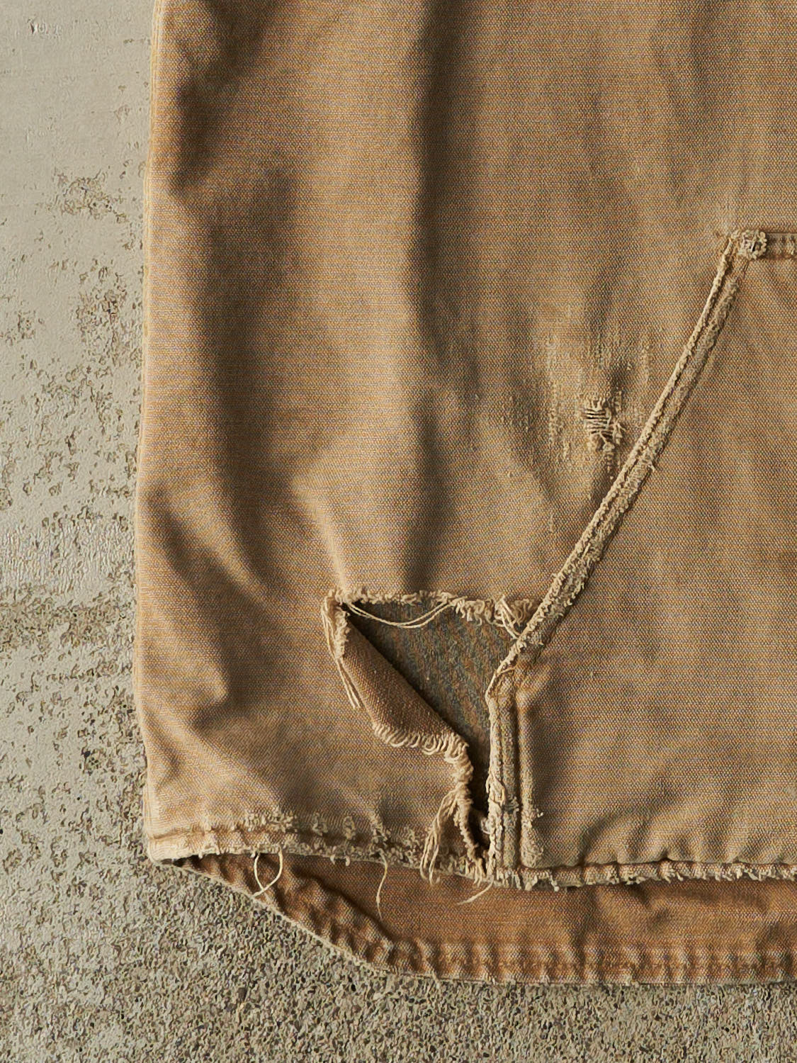 Vintage Y2K Beige Carhartt Fleece Lined Vest (XXL)