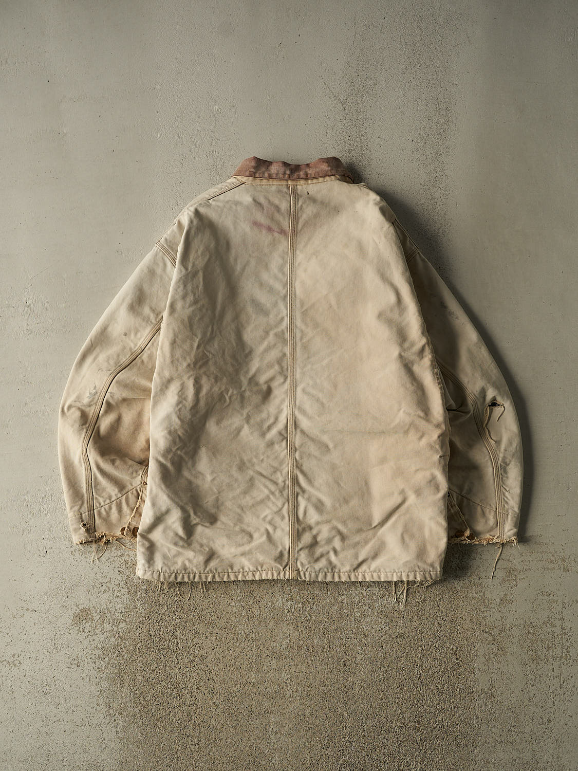 Vintage 90s Beige Carhartt Blanket Lined Chore Jacket (XL/XXL)