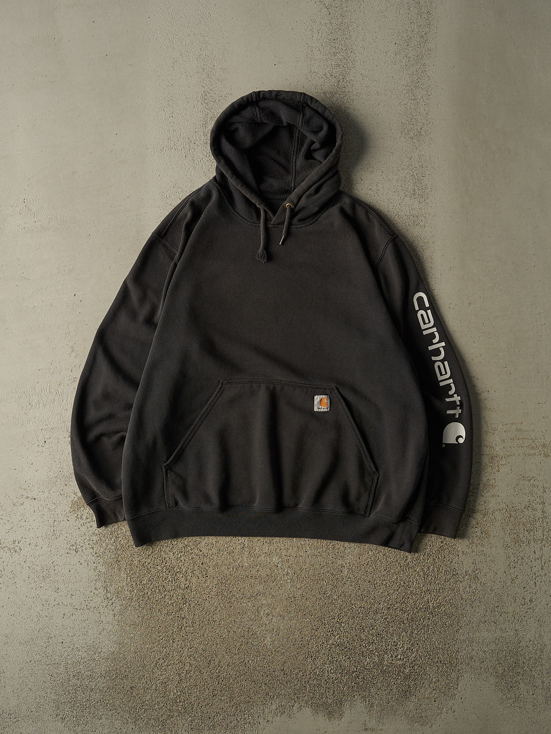 Vintage Y2K Faded Black Carhartt  Hoodie (XL/XXL)