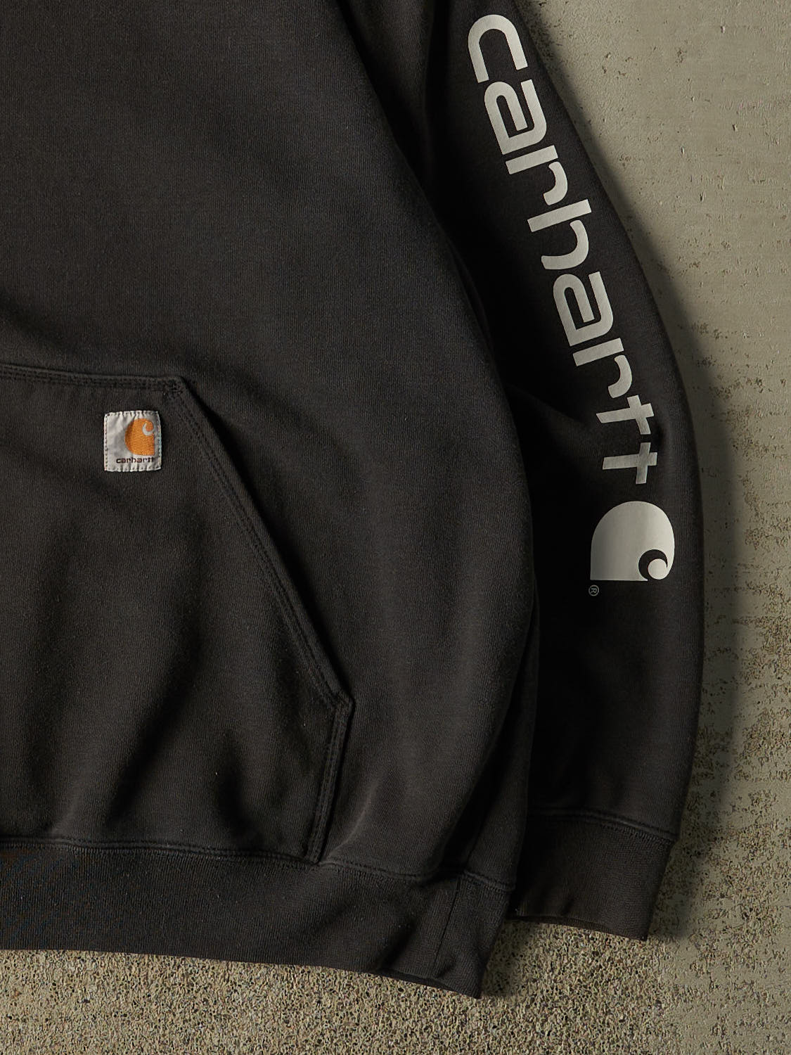 Vintage Y2K Faded Black Carhartt  Hoodie (XL/XXL)