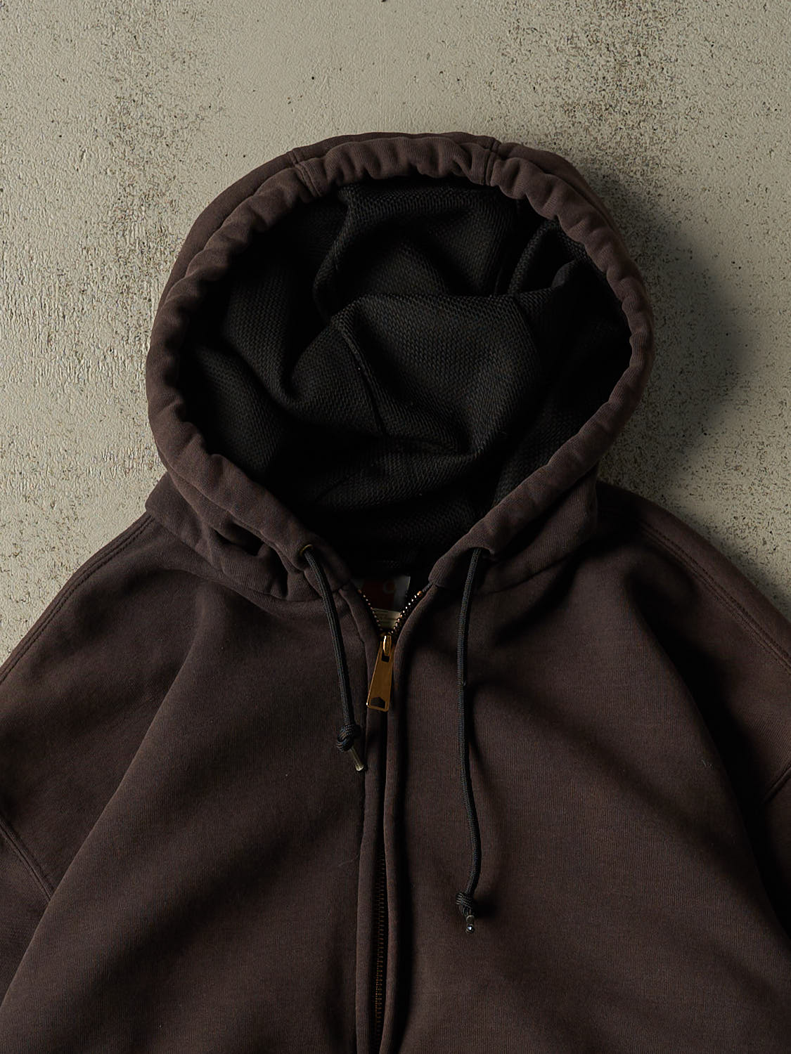 Vintage 90s Faded Brown Carhartt Heavyweight Zip Up Hoodie (XL)