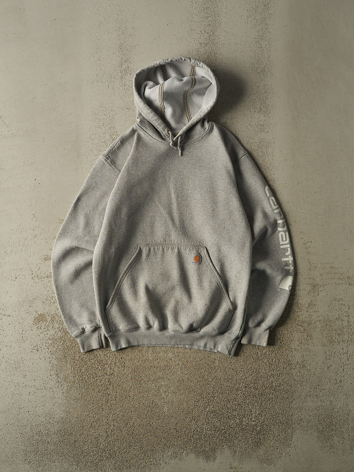 Vintage Y2K Grey Carhartt  Hoodie (S/M)