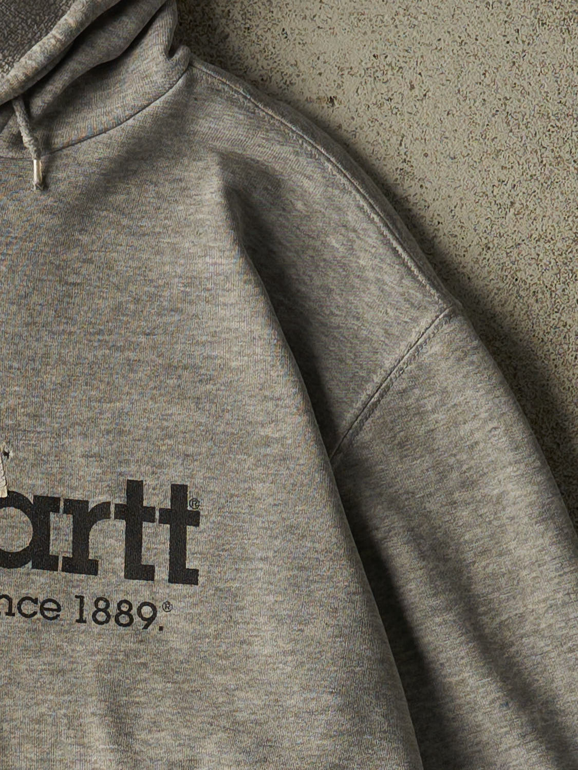 Vintage 90s Grey Carhartt Logo Hoodie (S/M)