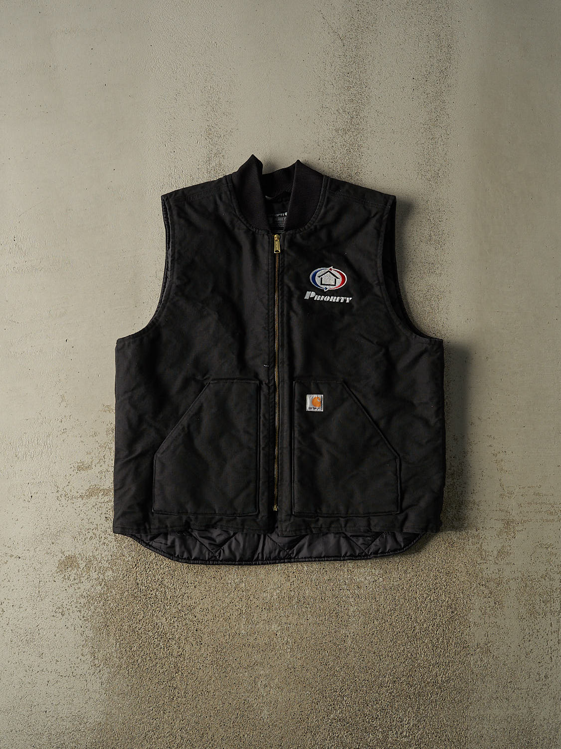 Vintage Y2K Black Carhartt Embroidered Vest (XL)
