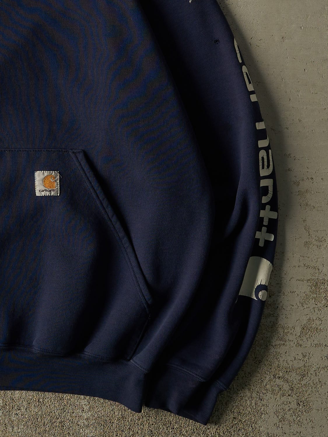 Vintage Y2K Navy Blue Carhartt Hoodie (XL)
