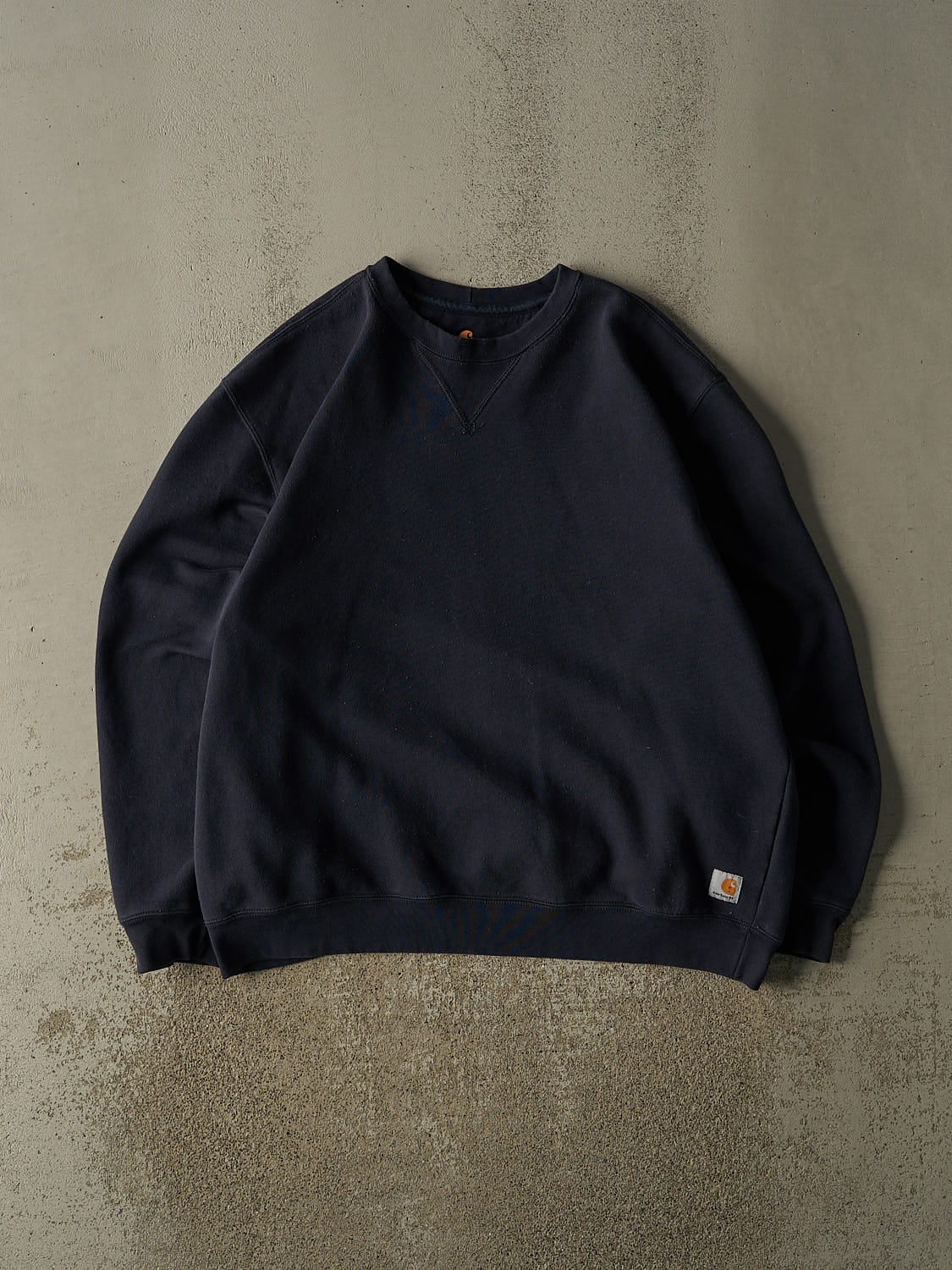 Vintage Y2K Navy Blue Carhartt Embroidered Crewneck (XL/XXL)