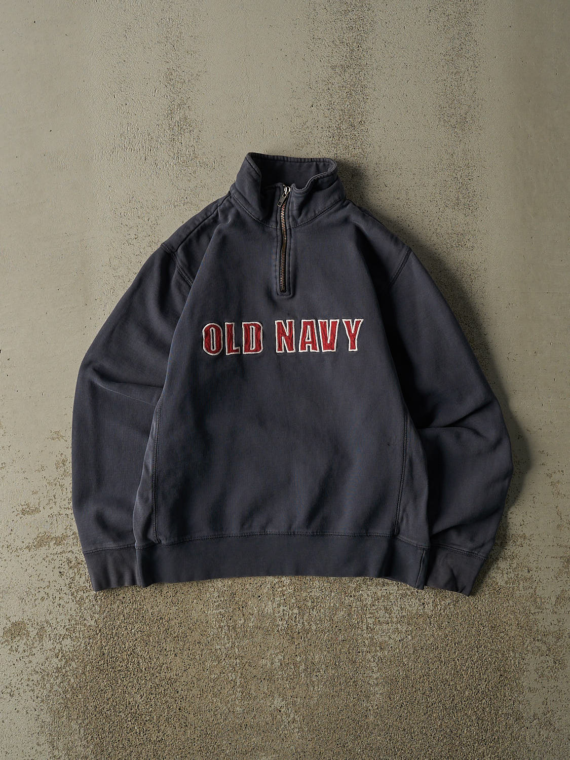 Vintage Y2K Sun Faded Navy Old Navy Quarter Zip Sweater (XXS/XS)