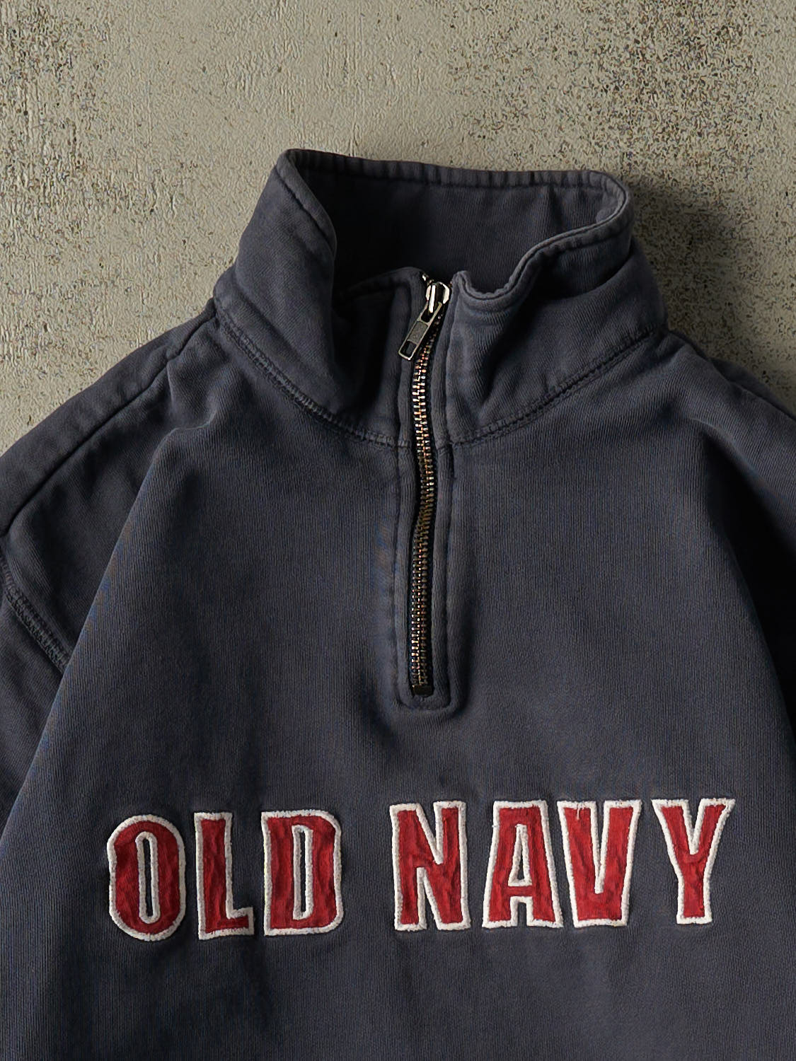 Vintage Y2K Sun Faded Navy Old Navy Quarter Zip Sweater (XXS/XS)