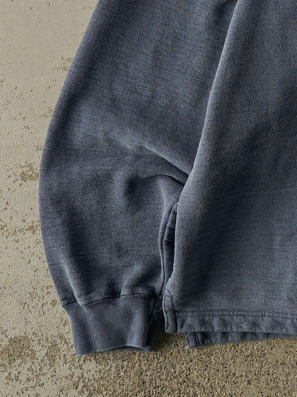 Vintage Y2K Washed Blue Blank Quarter Zip Sweater (L/XL)