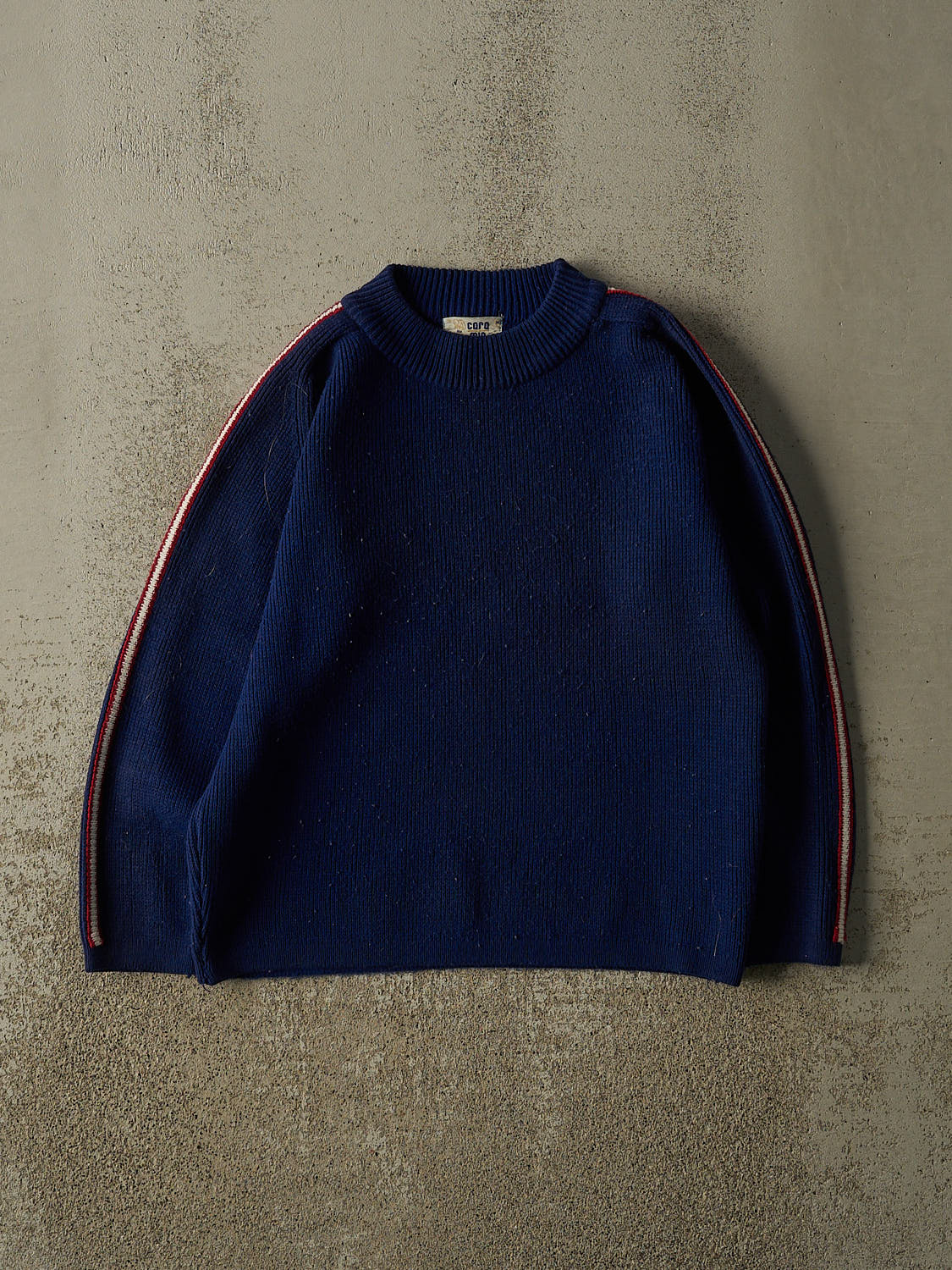 Vintage 80s Royal Blue Striped Knit (XS)