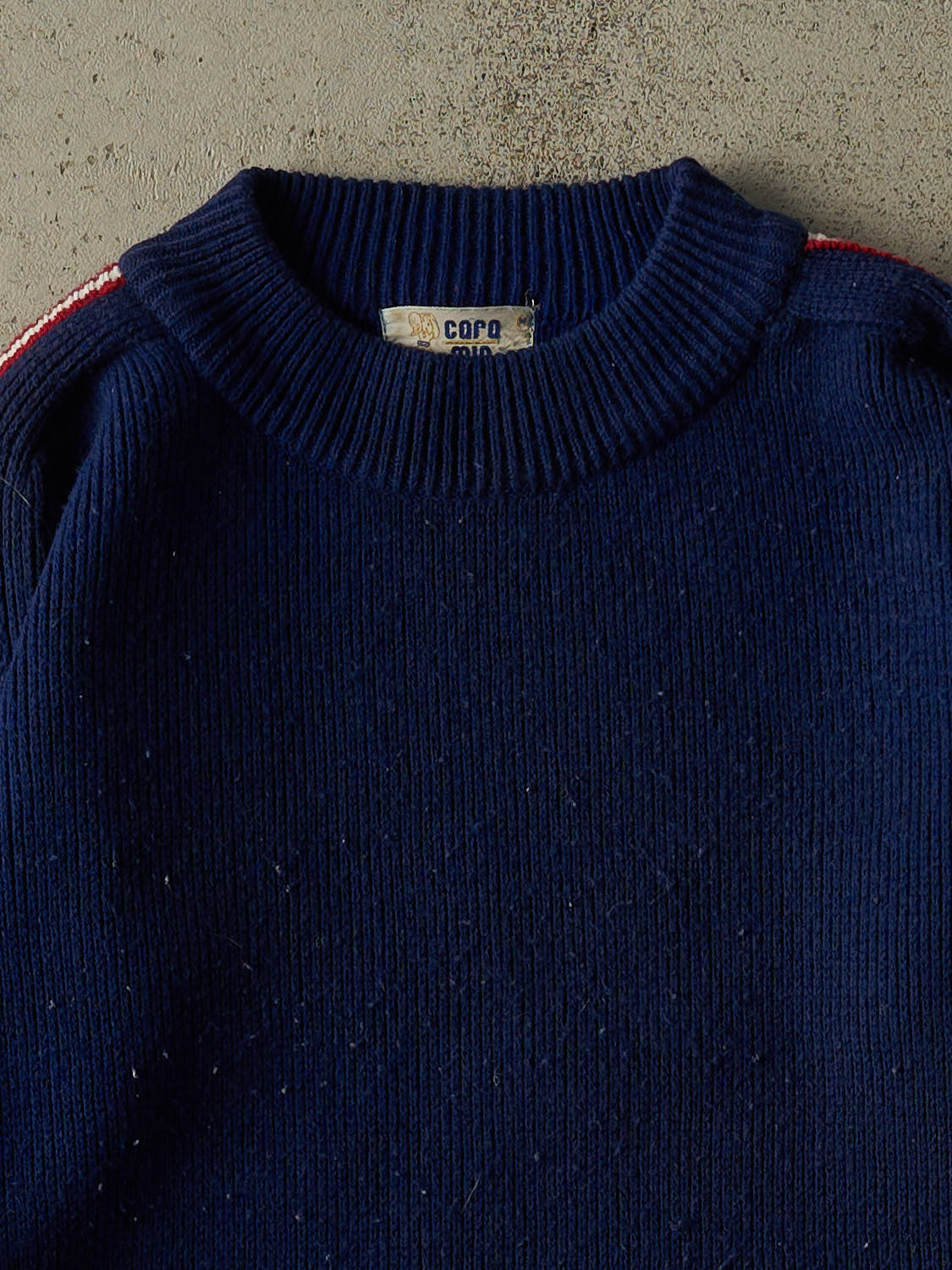 Vintage 80s Royal Blue Striped Knit (XS)