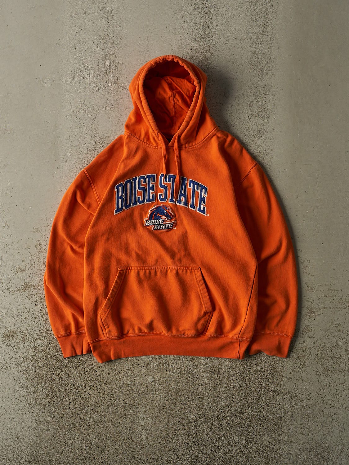 Vintage Y2K Orange Boise State Embroidered Hoodie (S/M)