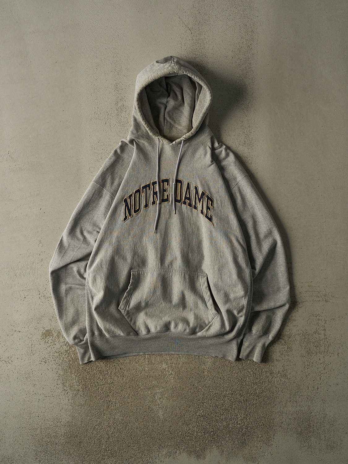 Vintage 90s Grey University of Notre Dame Hoodie (XXL)