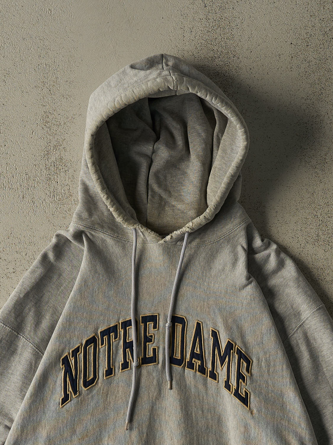 Vintage 90s Grey University of Notre Dame Hoodie (XXL)