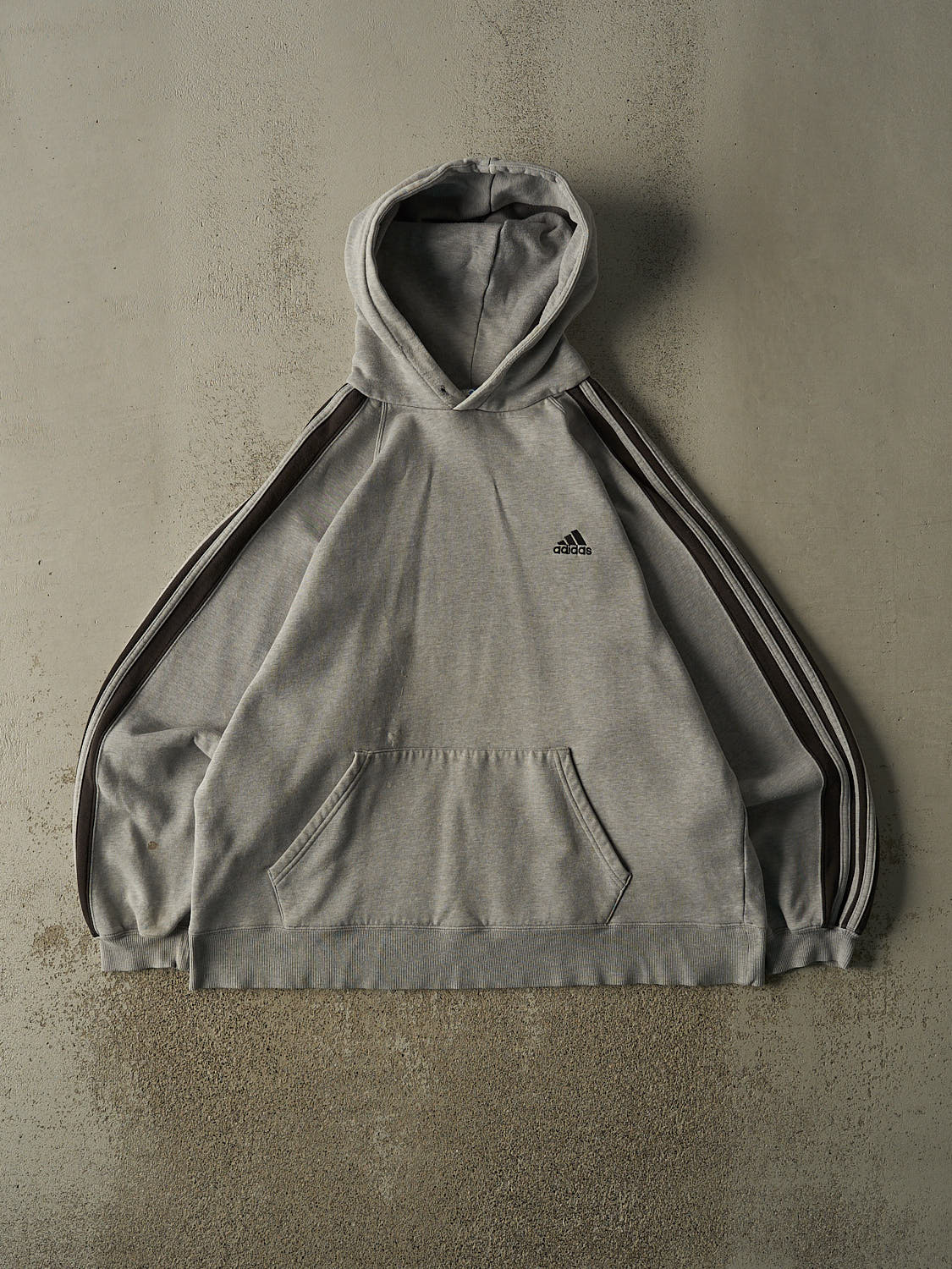 Vintage 90s Grey Adidas Embroidered Hoodie (XL)