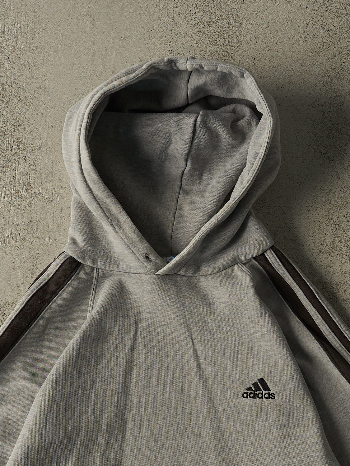 Vintage 90s Grey Adidas Embroidered Hoodie (XL)