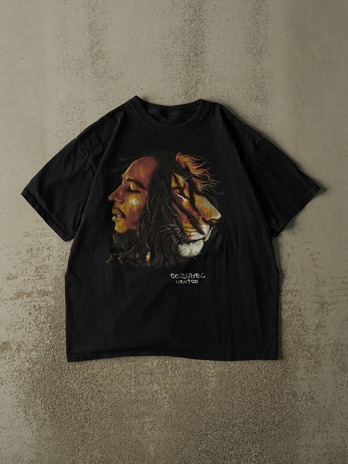 Vintage Y2K Black Bob Marley Cozumel Mexico Tee (L)