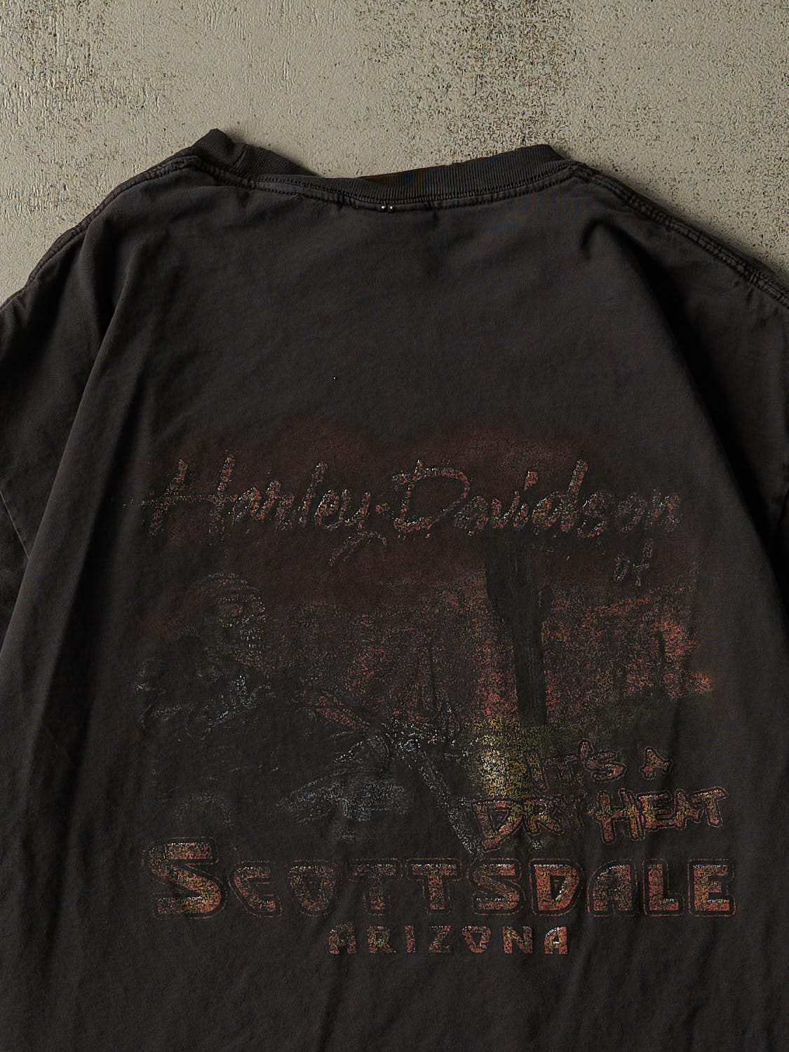 Vintage Y2K Faded Black Harley Davidson Scottsdale AZ Tee (L)