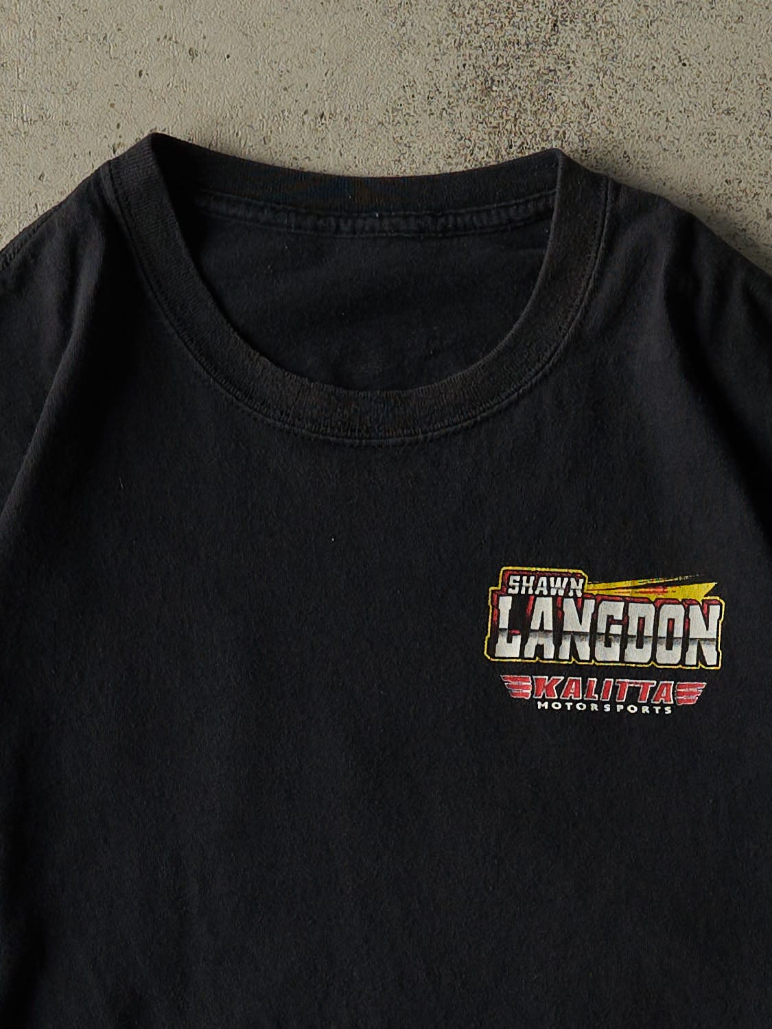 Vintage Y2K Black Shawn Langdon Racing Tee (L)