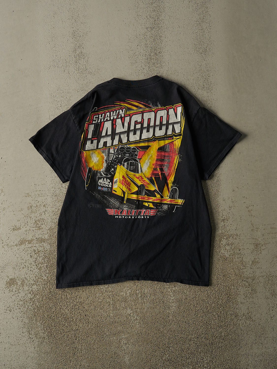 Vintage Y2K Black Shawn Langdon Racing Tee (L)