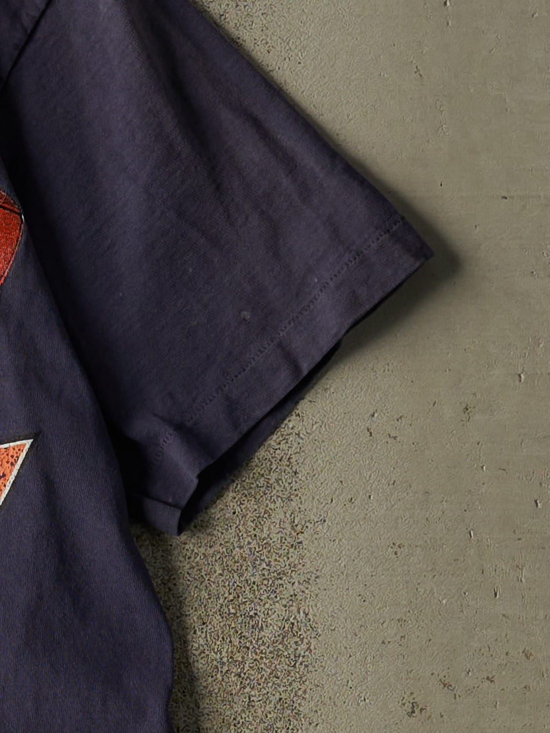 Vintage 90s Sun Faded Navy Syracuse Orangemen Football Single Stitch Tee (S/M)