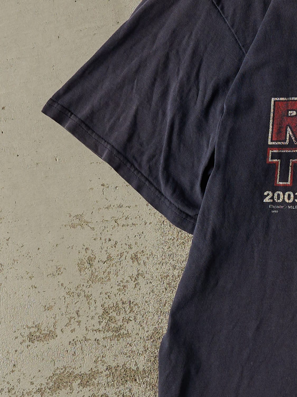 Vintage 03' Navy Blue Boston Red Sox "Reverse the Curse" Tee (L)