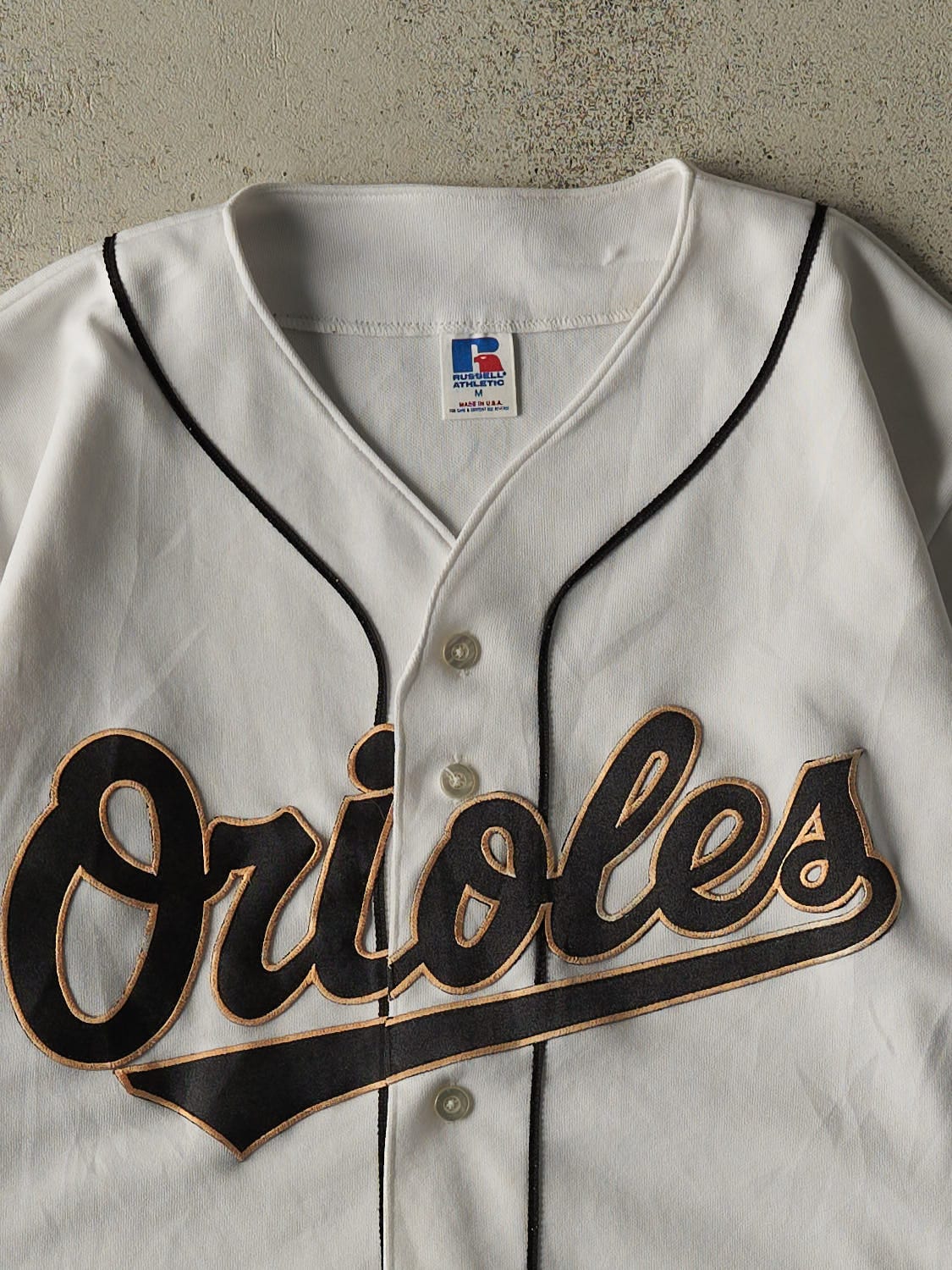Vintage 90s White Russell Athletic Baltimore Orioles Baseball Jersey (M/L)