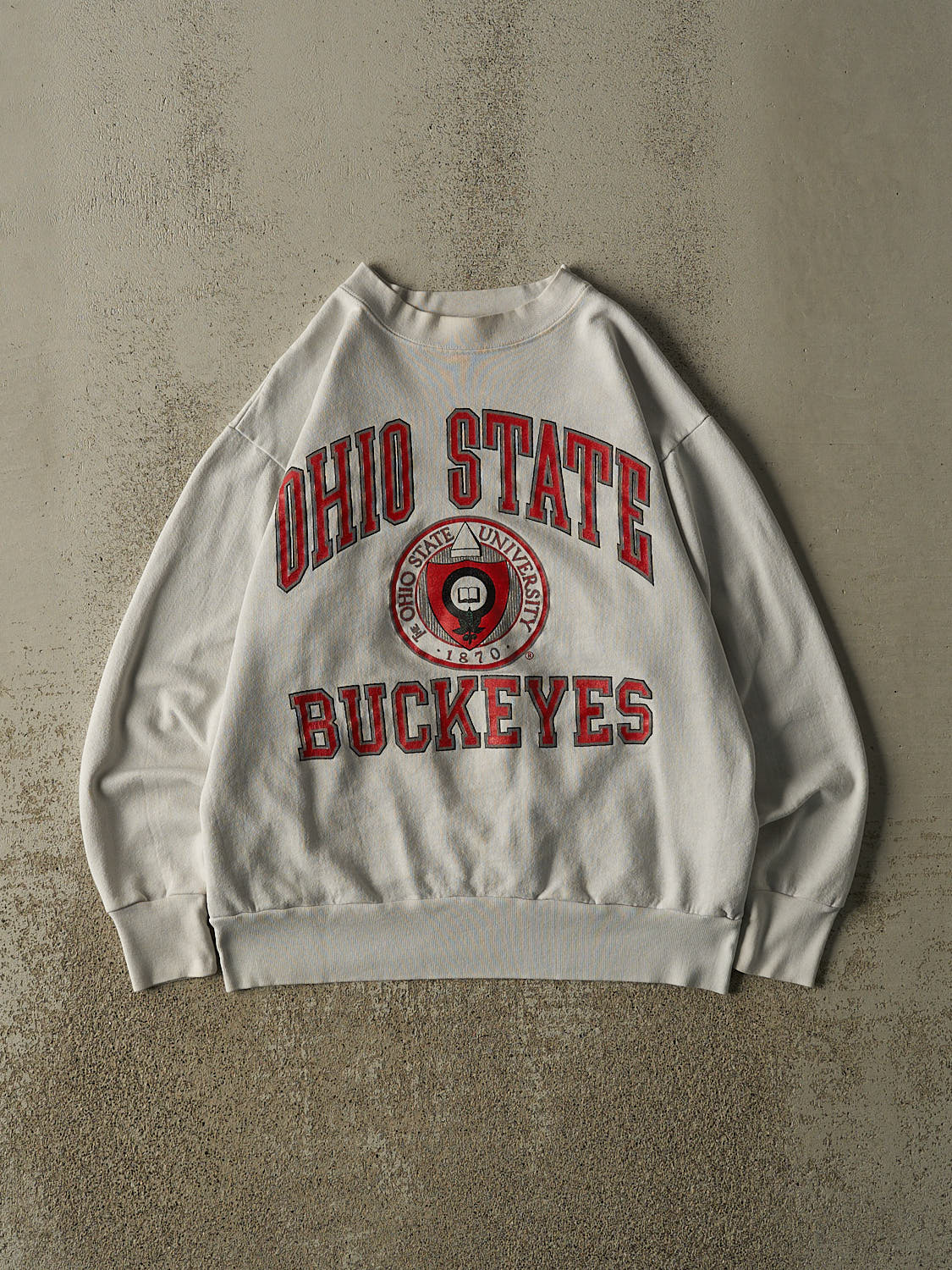 Vintage 90s Beige Ohio State University Crewneck (S)