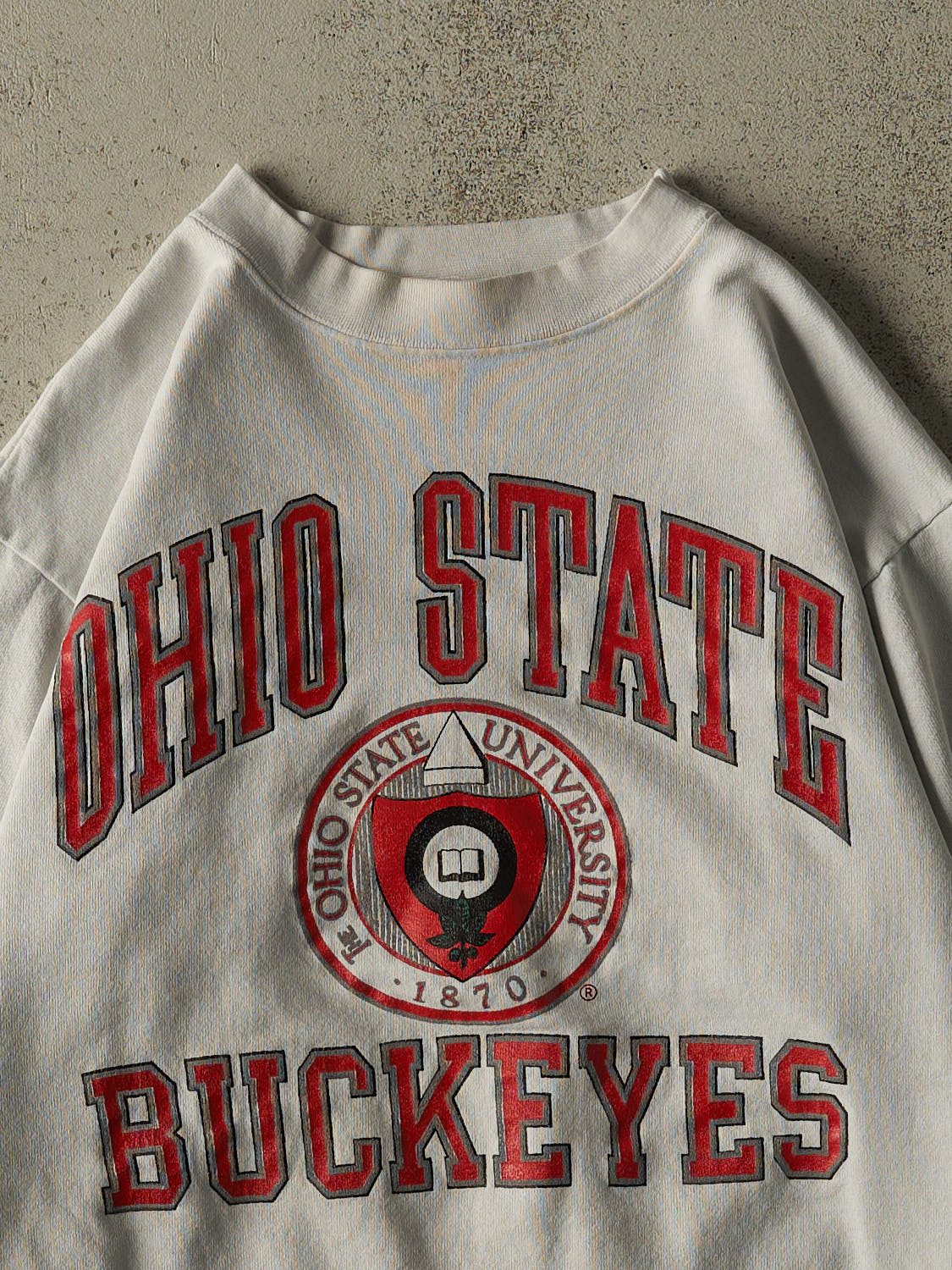 Vintage 90s Beige Ohio State University Crewneck (S)