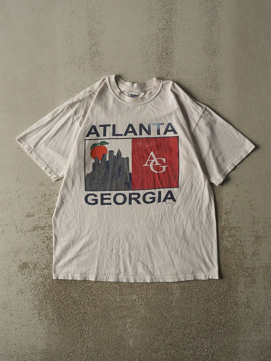 Vintage 90s Beige Atlanta Georgia Tee (XL)