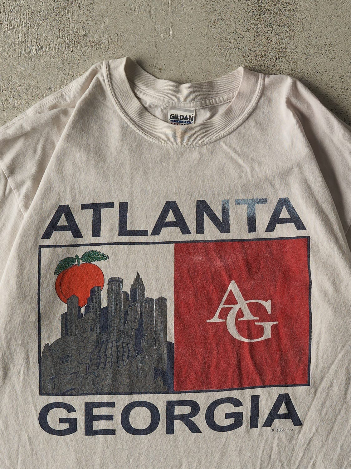 Vintage 90s Beige Atlanta Georgia Tee (XL)