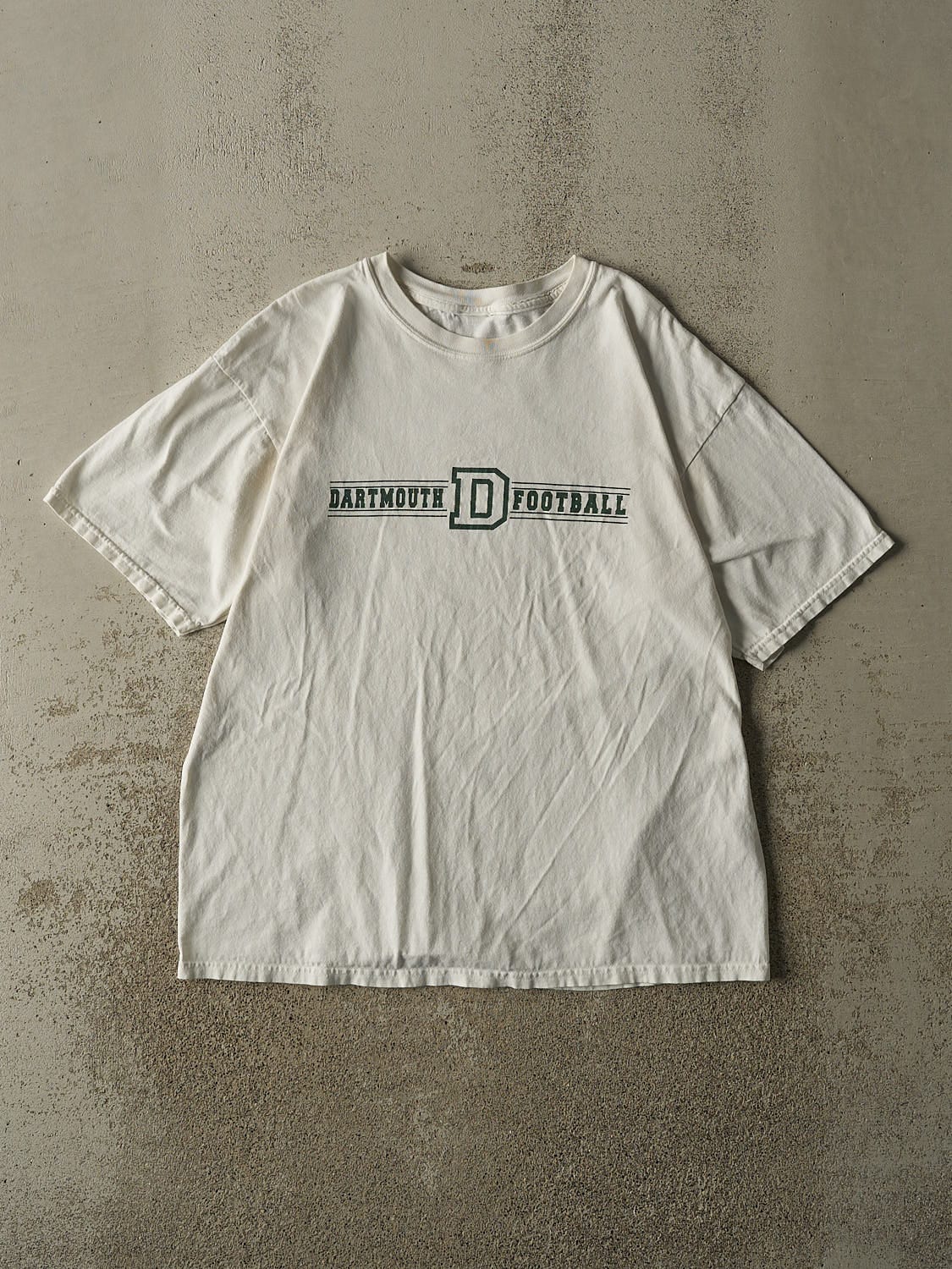 Vintage 90s White Dartmouth Football Tee (L/XL)