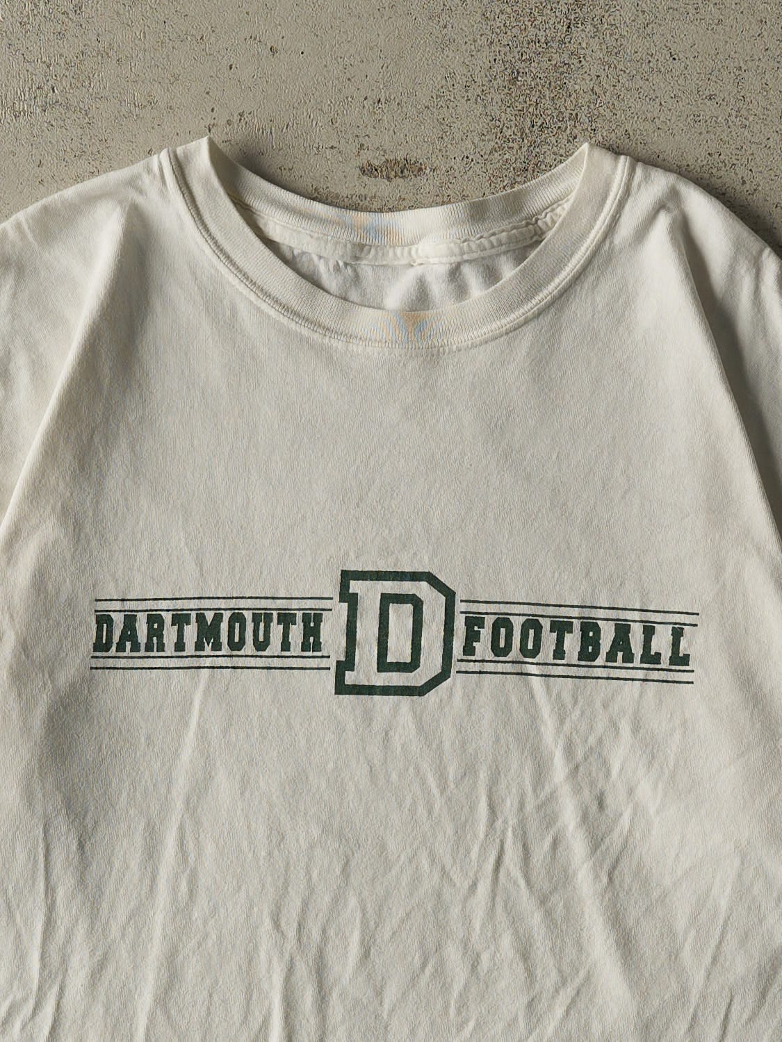 Vintage 90s White Dartmouth Football Tee (L/XL)