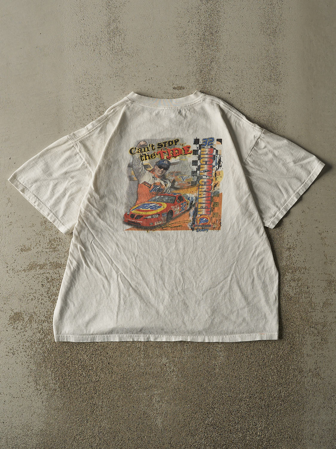 Vintage Y2K White Tide Racing Ricky Craven Tee (M/L)