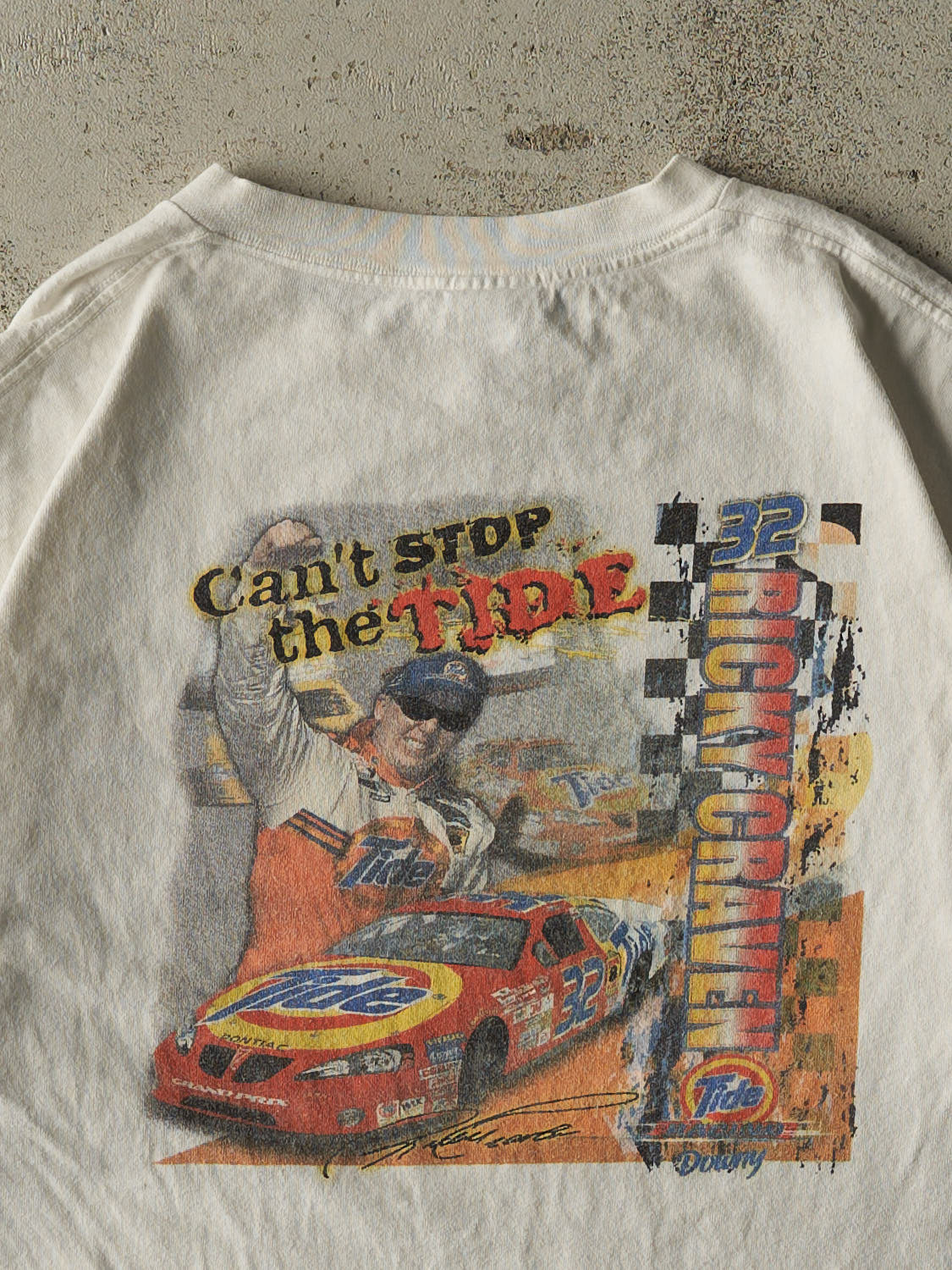 Vintage Y2K White Tide Racing Ricky Craven Tee (M/L)