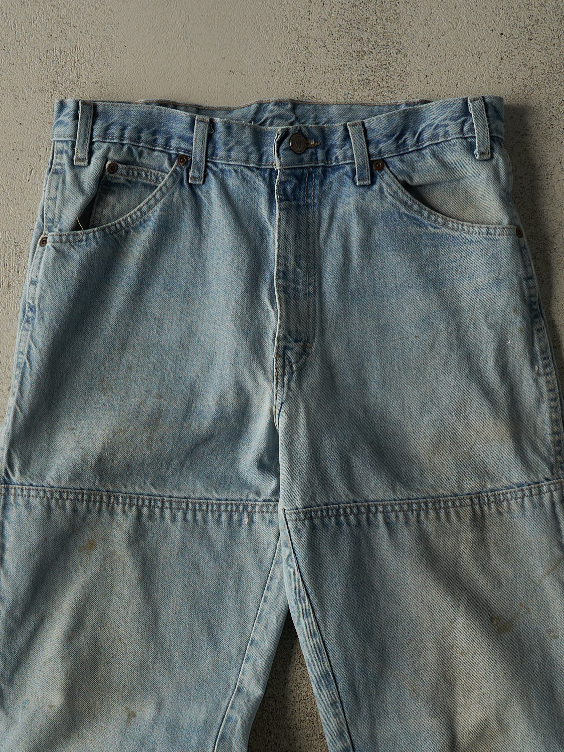 Vintage 90s Light Wash Dickies Double Knee Jeans (32x31)