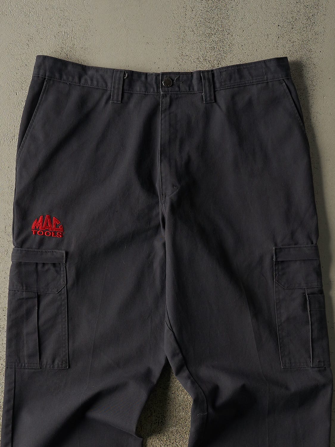 Vintage 90s Charcoal Grey Dickies Mac Tools Cargo Work Pants (37x29)